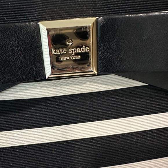 Kate Spade Angelica Black and Cream Striped Crossbody Bag - Picture 3 of 14